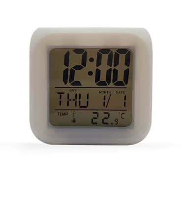 ساعت و دماسنج دیجیتال رنگی آلارم دار مکعب شکل سانیول SANYWEL مدل CHH508