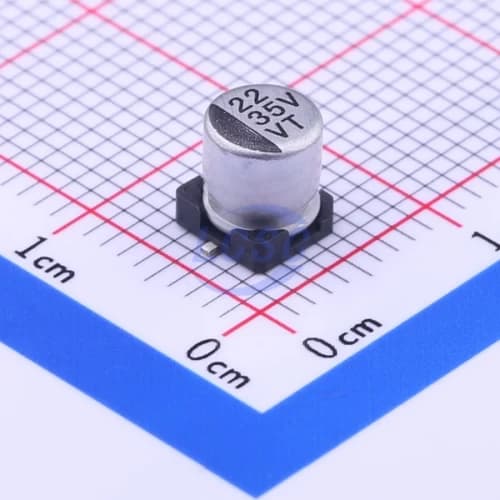 خازن SMD الکترولیتی آلومینیومی 22 میکروفاراد 35 ولت VT1V220M0505
