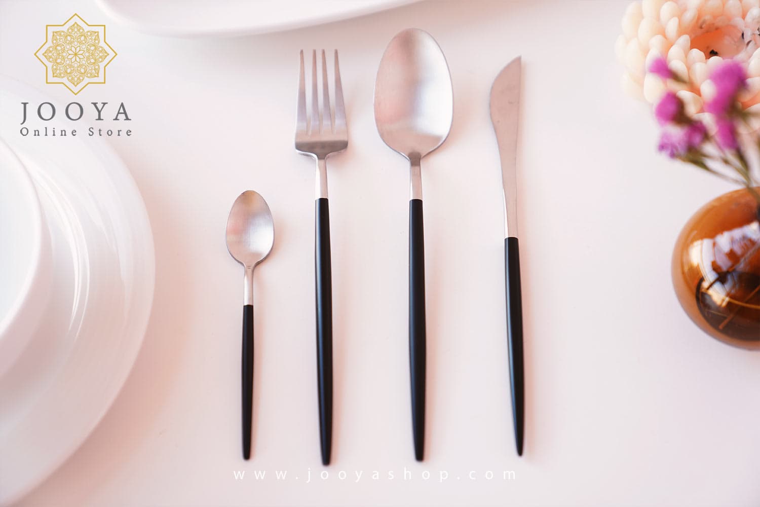 ست قاشق و چنگال STAINLESS STEEL مشکی