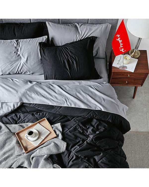 روتختی یک نفره 5 تکه مینیمال نوپه هوم Nopehome طرح لوزی کرم نسکافه ای کد 070