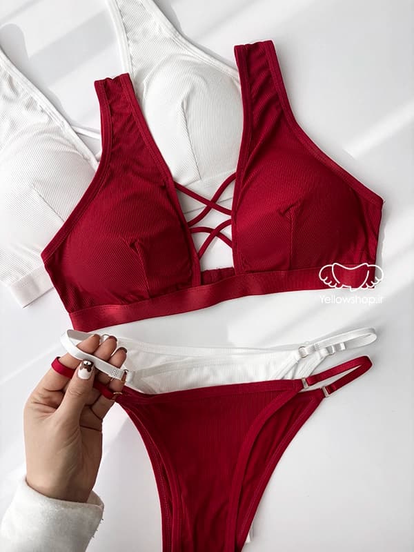 ست شورت و نیم تنه قزن دار هارنسی با پد متحرک کد 25117