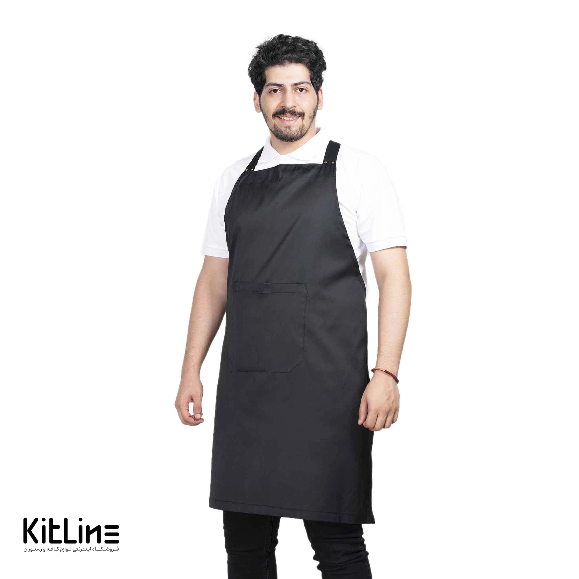 پیشبند ترگال کجراه تک جیب مشکی S.R