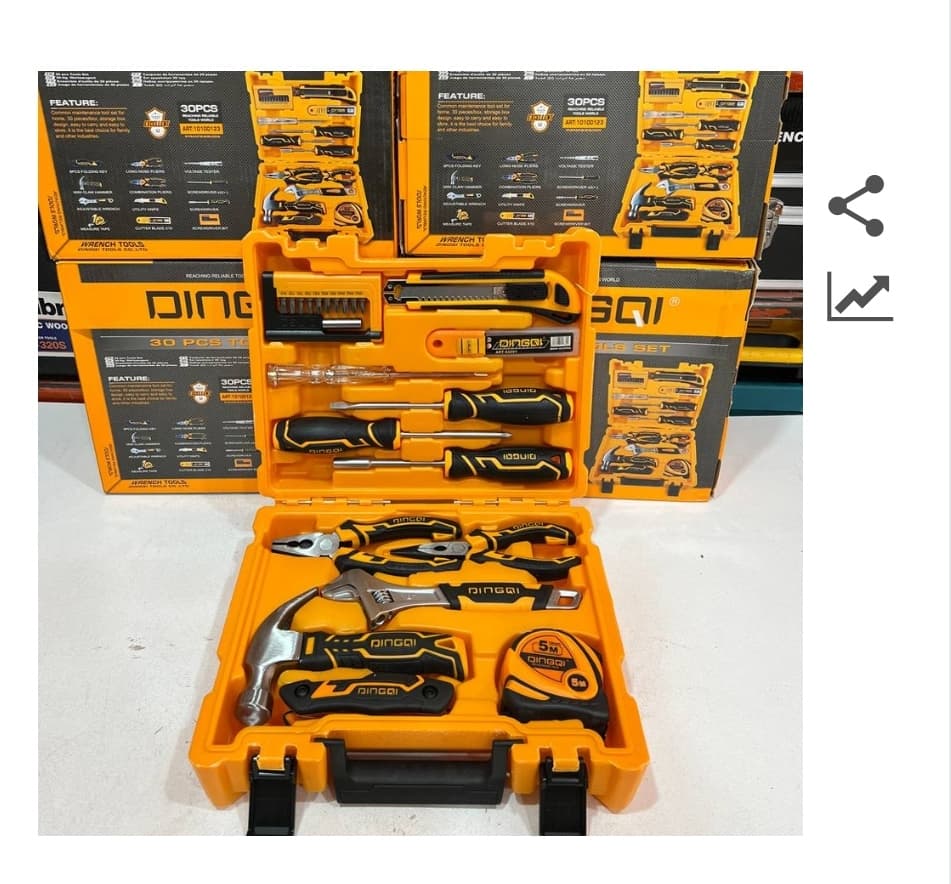 جعبه ابزارآلات دستی دینگی 30 پارچه. DINGQI