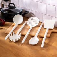 سرویس 5 پارچه کفگیر ملاقه امسان فیستا سفید