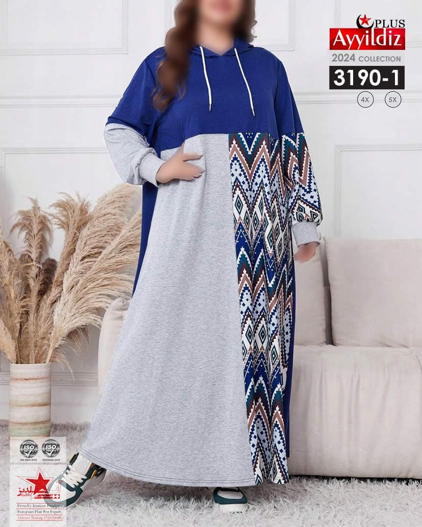 هودی لانگ خاص زنانه سایز بزرگ کد ٣١٩٠