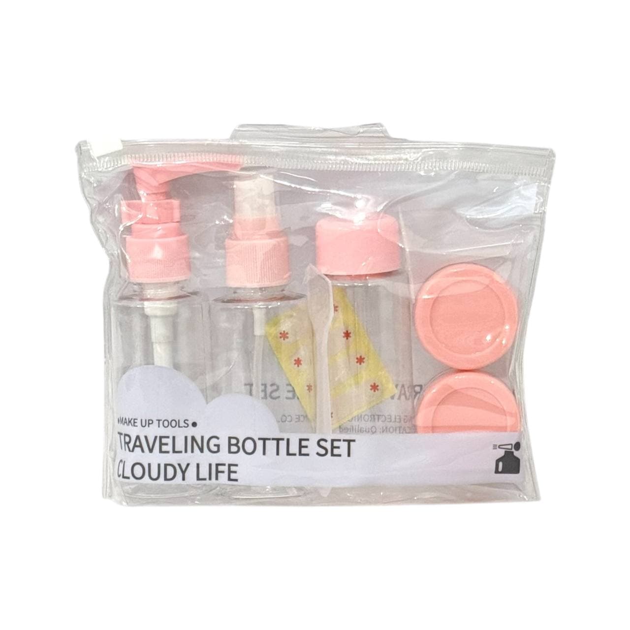 پک بهداشتی مسافرتی ۵ تیکه رنگ صورتی