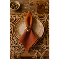 حلقه دستمال سفره ۱۲ عددی امتوری هوم طلایی براق