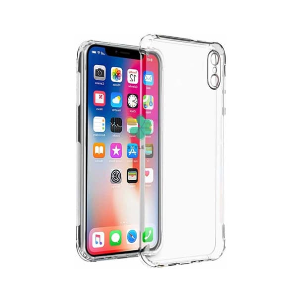 قاب ژله ای آیفون X/XS ایربگ دار محافظ لنز شفاف