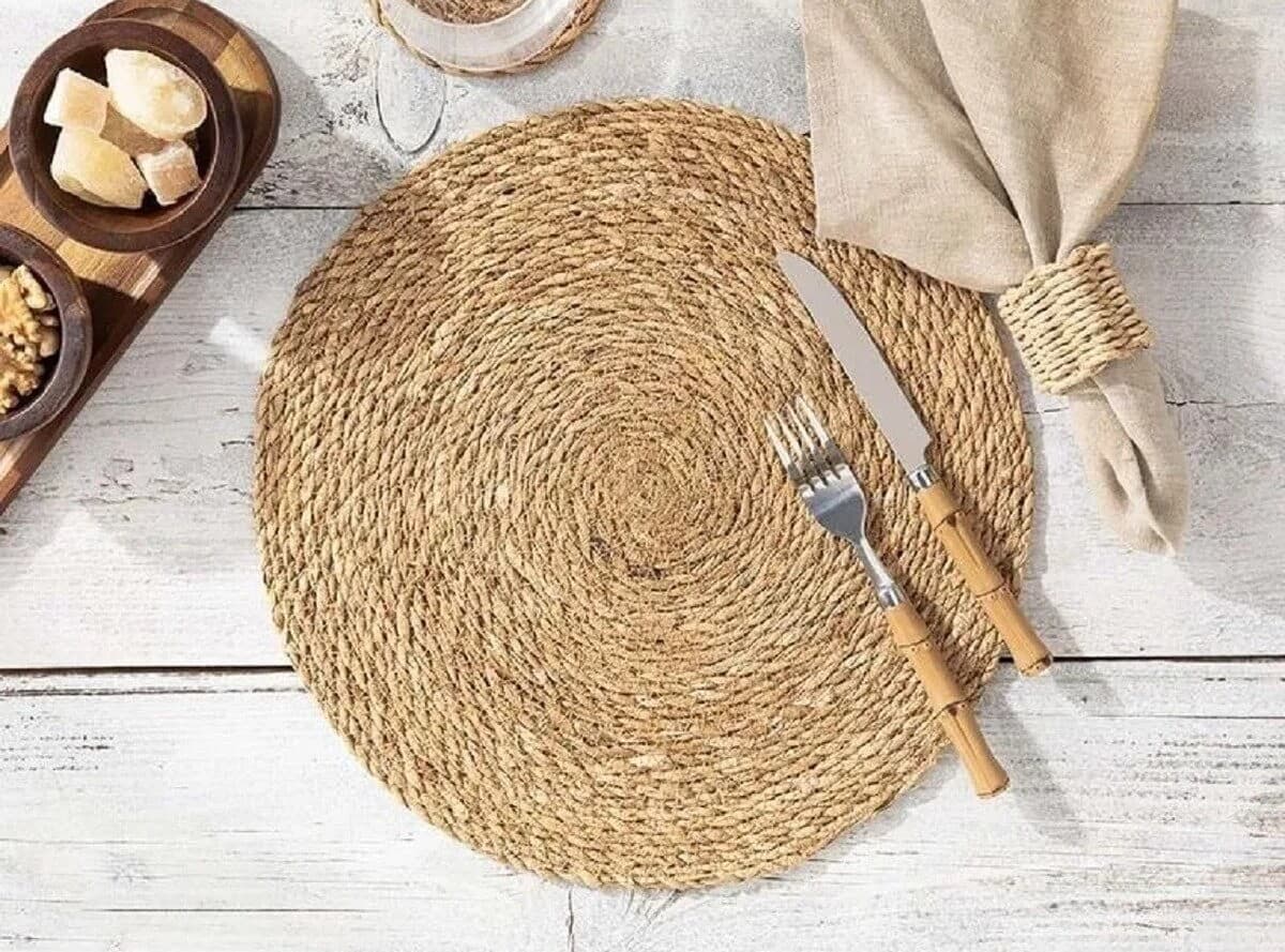 زیر بشقابی حصیری انگلیش هوم طرح Caitly