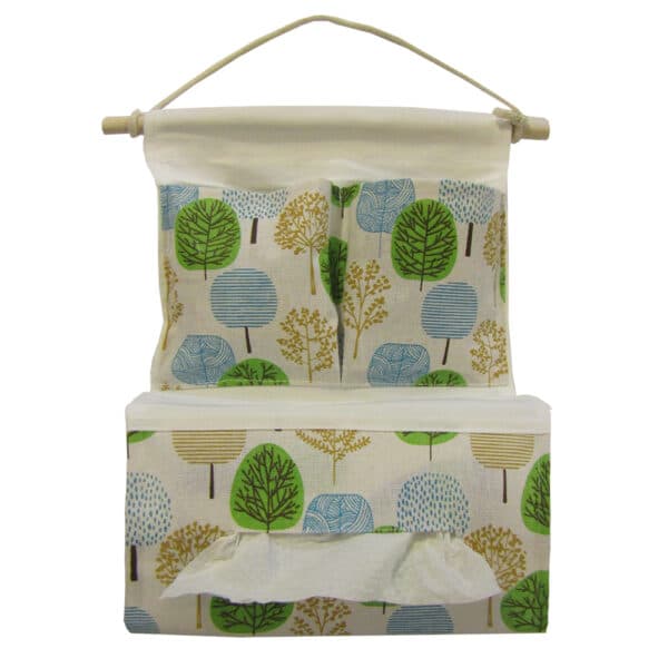 هاچیکو جای دستمال آویز 2 جیب درخت های رنگی