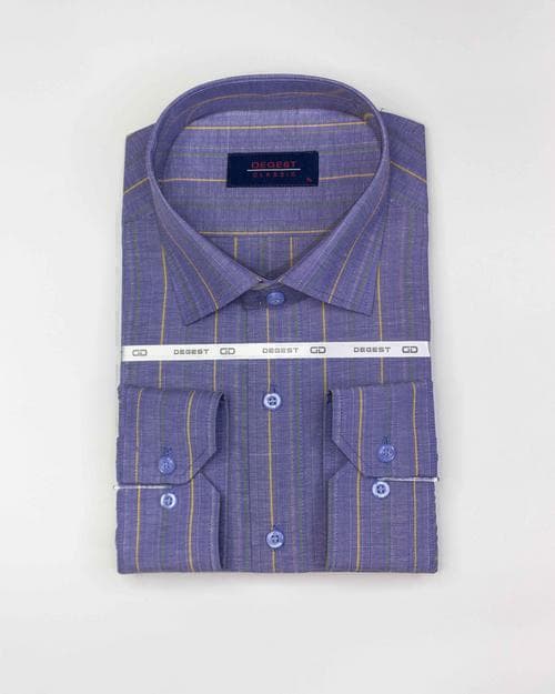 پیراهن جعبه ای راه راه برند DEGEST کد 03-118