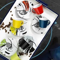 ست قهوه خوری ۶ نفره کوتاهیا پرسلن تولدو 80 میلی رنگی