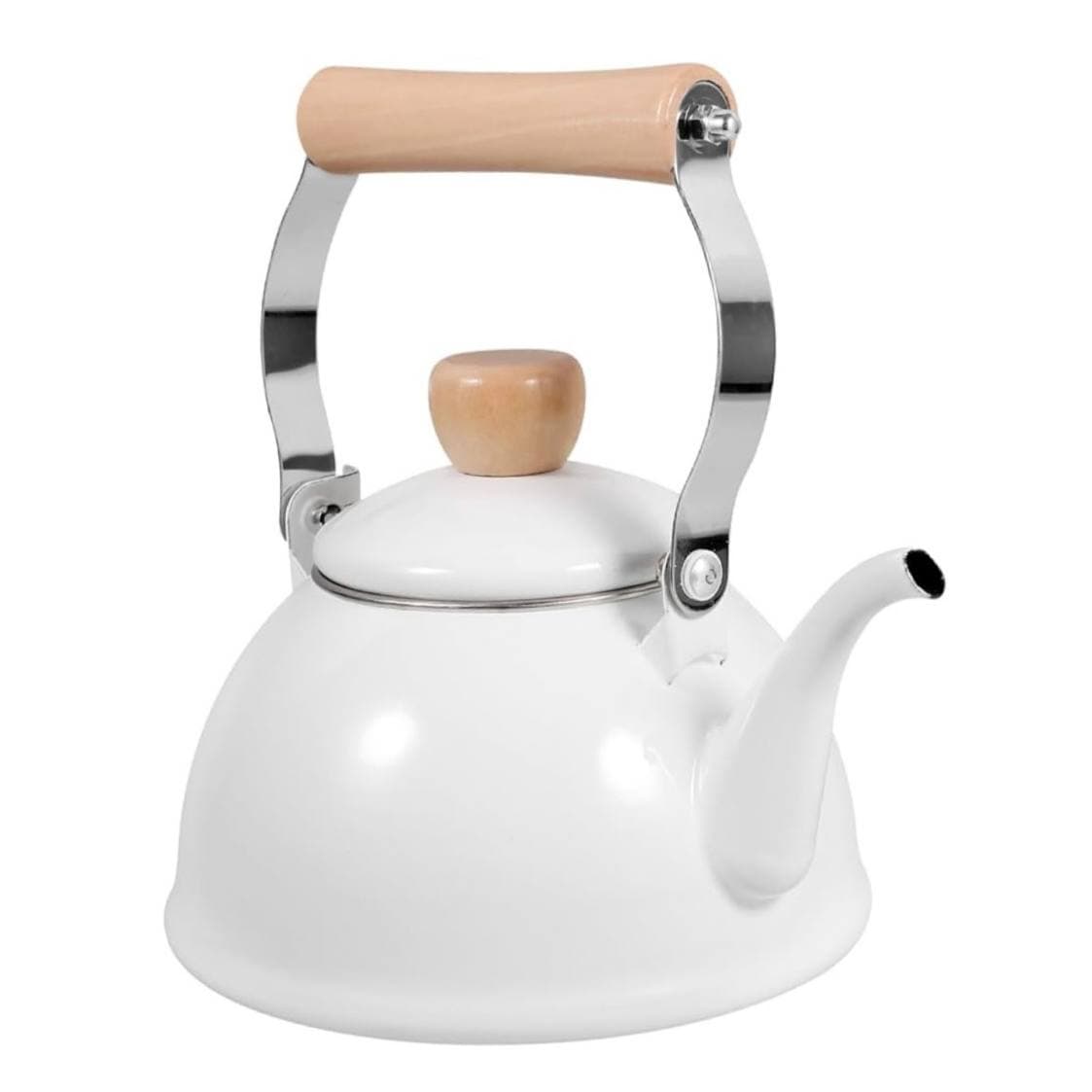 کتری لعابی دسته بامبو کد ۳