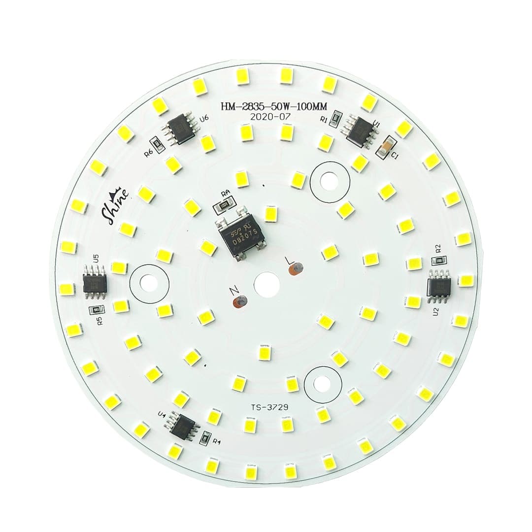 ال ای دی 50 وات 220 ولت گرد سفید مهتابی قطر 100 میلیمتر Shine