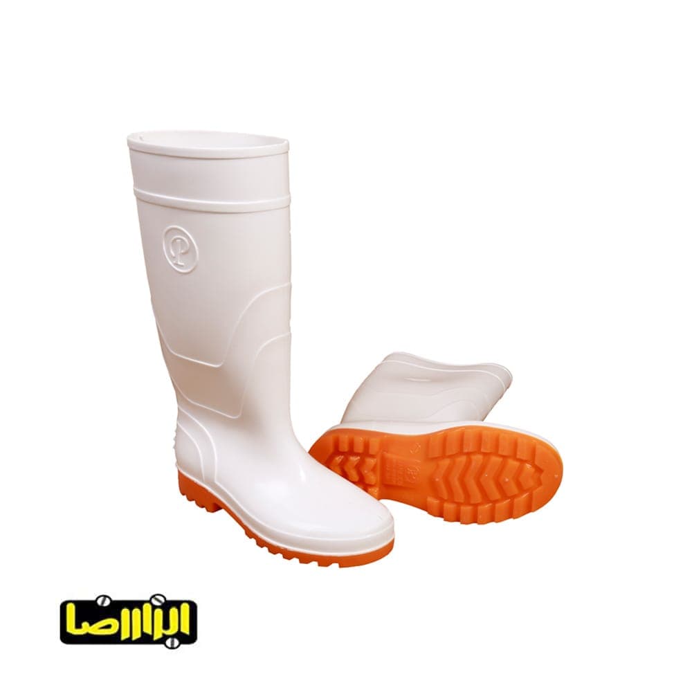 چکمه پلاستیکی سفید ساق بلند سایز 42