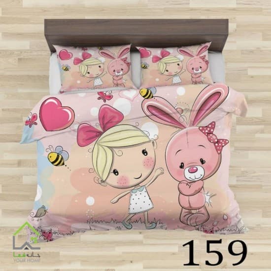 روتختی دخترانه فانتزی تک نفره خرگوش و دخترک