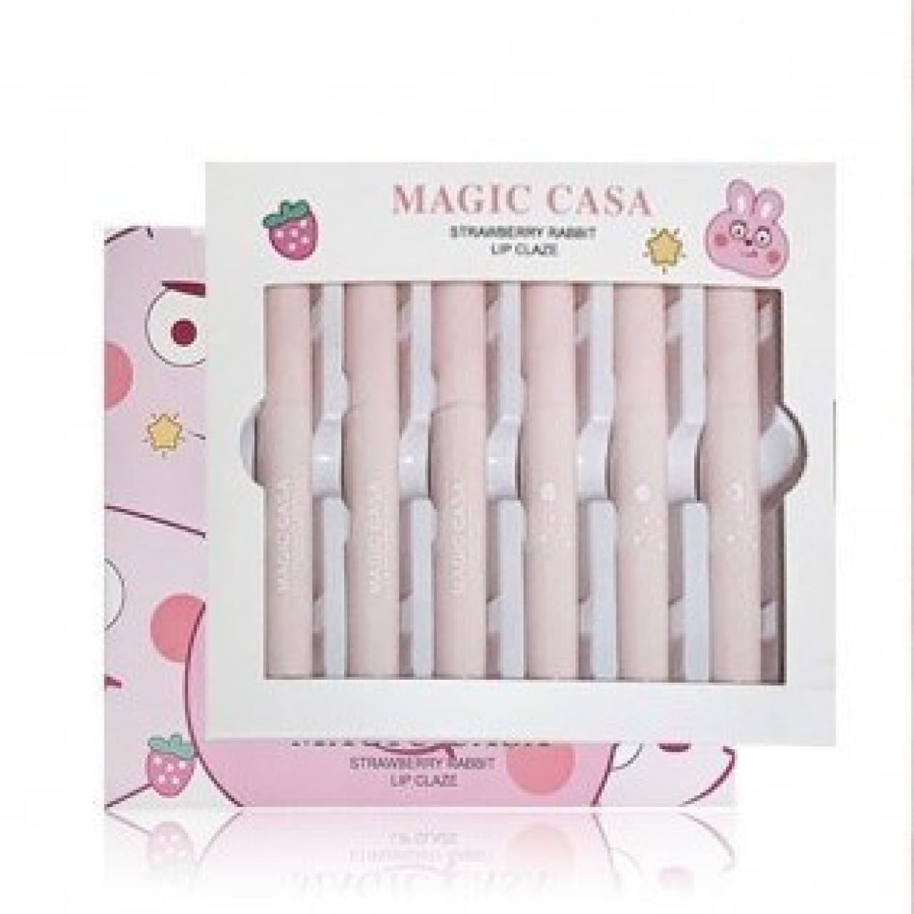 رژ لب مایع مجیک کاسا مدل STRAWBERRY RABIIT مجموعه 6 تایی