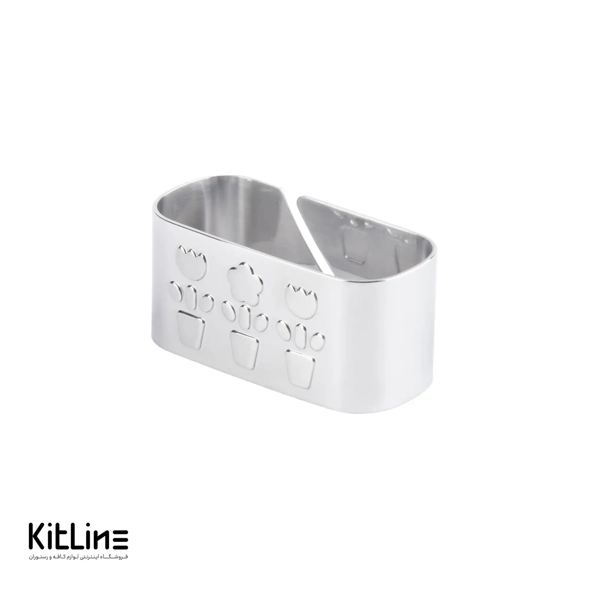 حلقه دستمال سفره استیل ۶ سانتیمتری طرح گلدار ترامونتینا