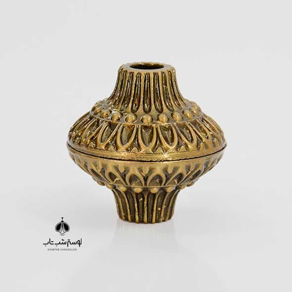 زنبق شیپوری ملائکه دو تایی 5 سانت با آبکاری آنتیک چینی