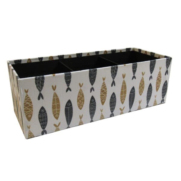 آدونیس باکس ارگانایزر چوبی 30×12 طرح ماهی