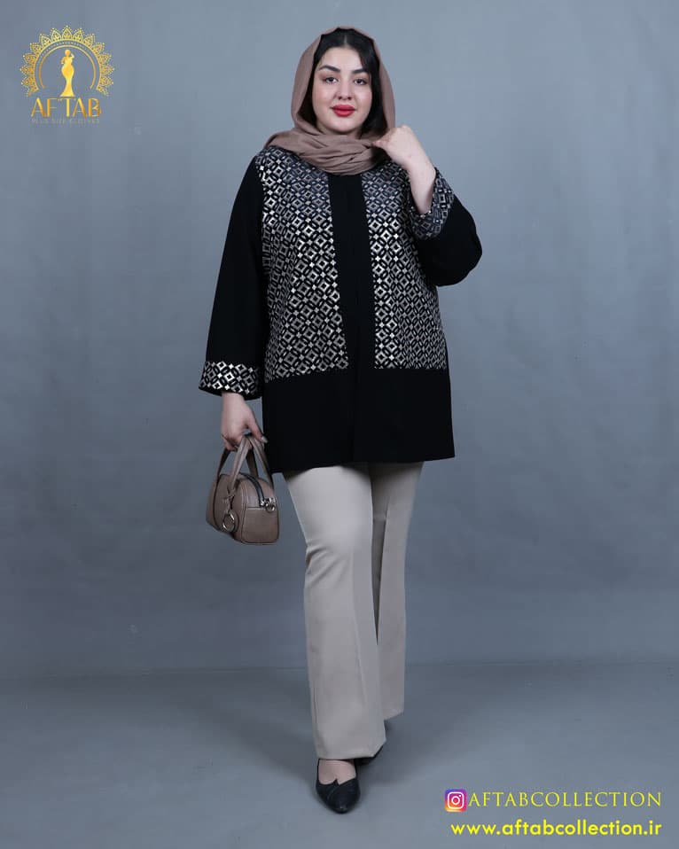 مانتو لمه خرجکار هندی سایزبزرگ 5427