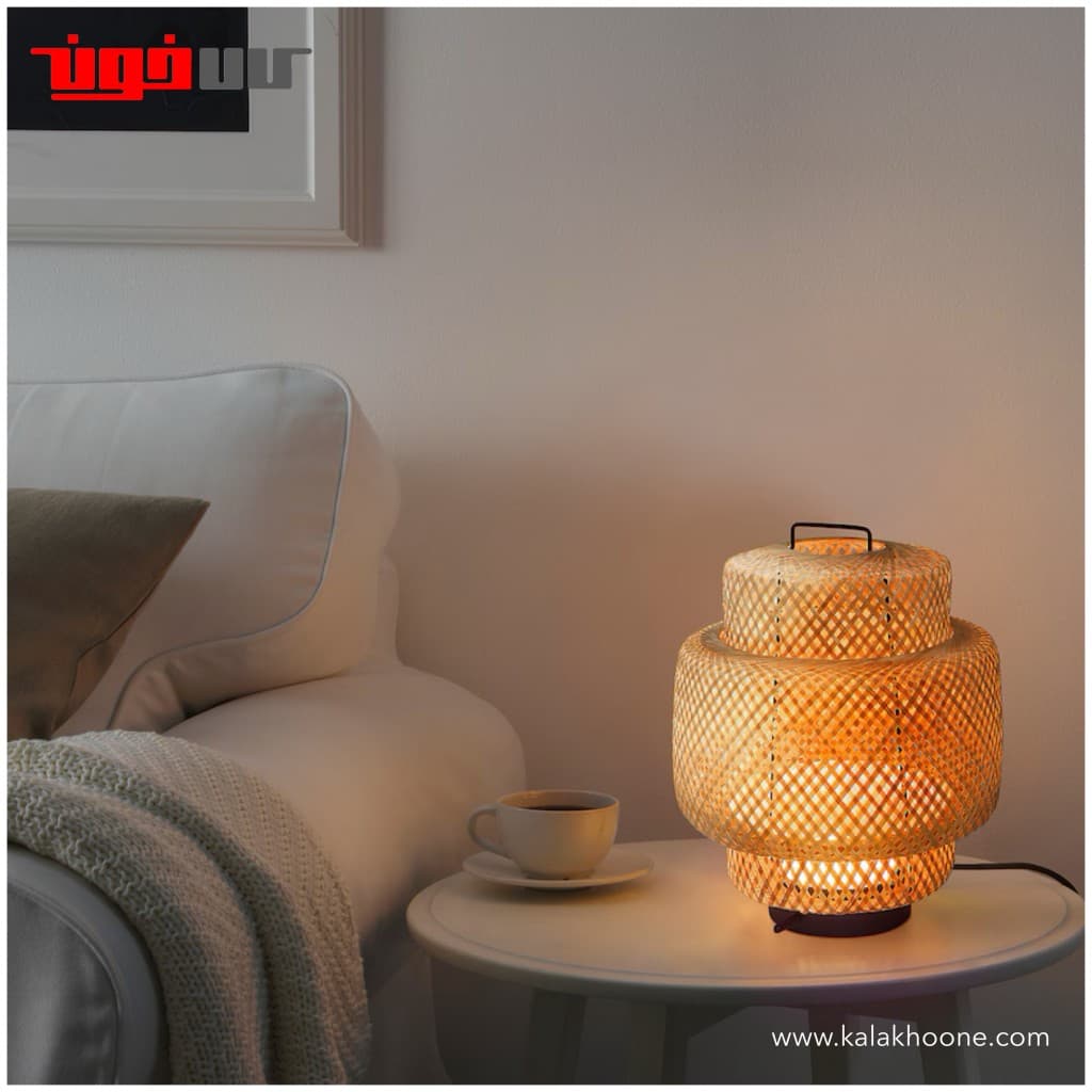 آباژور حصیری رومیزی ایکیا مدل SINNERLIG