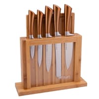 سرویس چاقو و تخته 7 پارچه امسان Matriks رزگلد