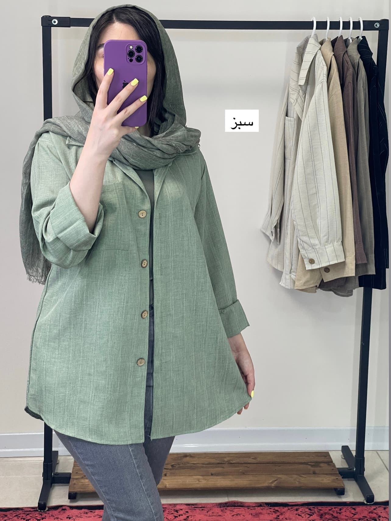 مانتو جلو دکمه دار دلسا