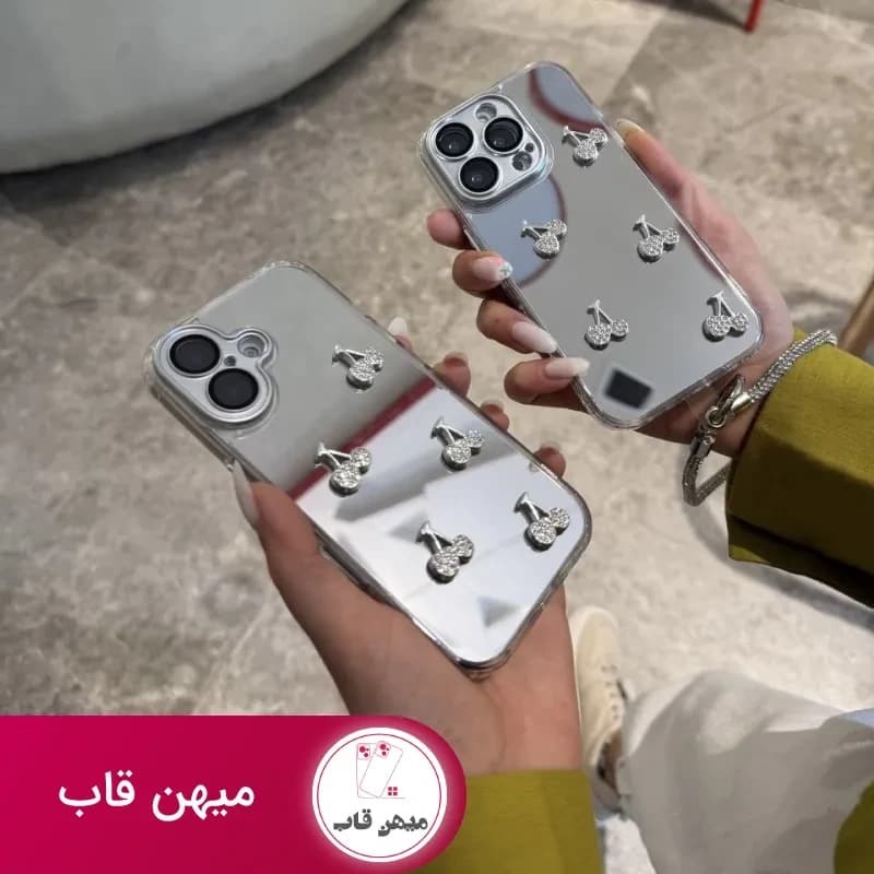 قاب گوشی دخترانه آینه ای mirror cherry - کد (۱۰۴۴۸۶)