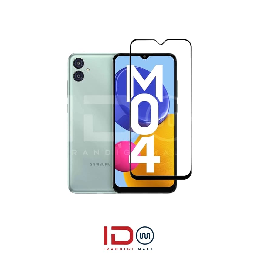 گلس شیشه ای تمام صفحه و فول چسب گوشی سامسونگ مدل Samsung Galaxy M04 برند ردلیبل
