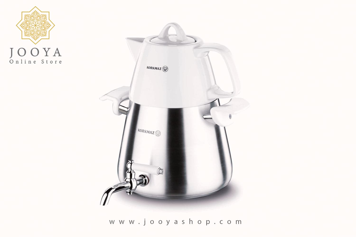 سماور رو اجاقی شیر دار 1.0 + 3.0 لیتر استا تیتانیوم کرکماز