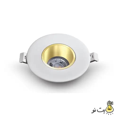 قاب هالوژن عمیق سفید طلایی پارس لایت