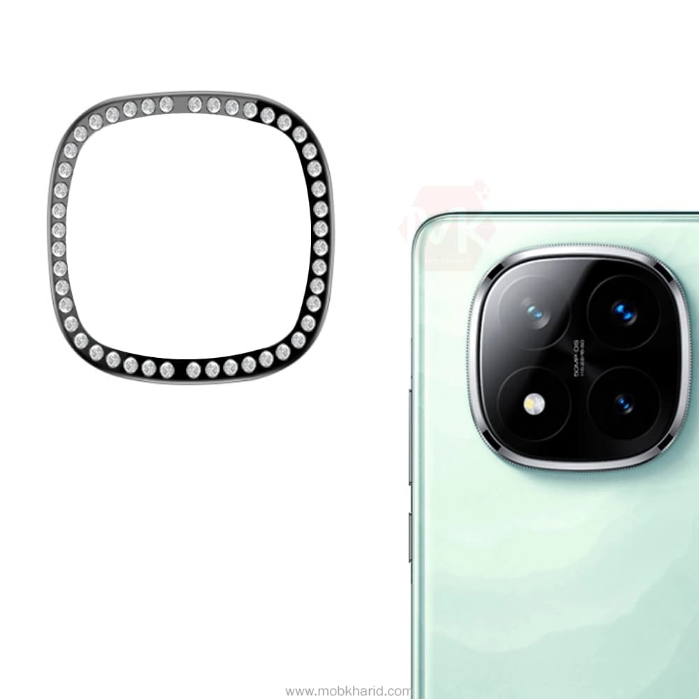 محافظ لنز نگین دار شیائومی Diamond Glitter Camera Lens Protector | Redmi Note 14 Pro Plus