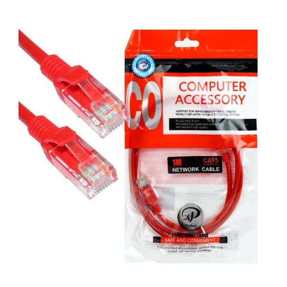 کابل شبکه 1 متری Cat5 برند XP