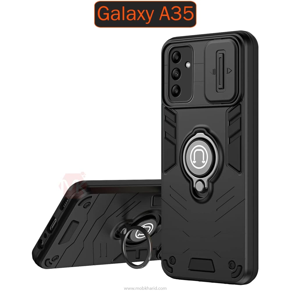 قاب محافظ سامسونگ Armor Sliding Camshield Ring Case | Galaxy A35