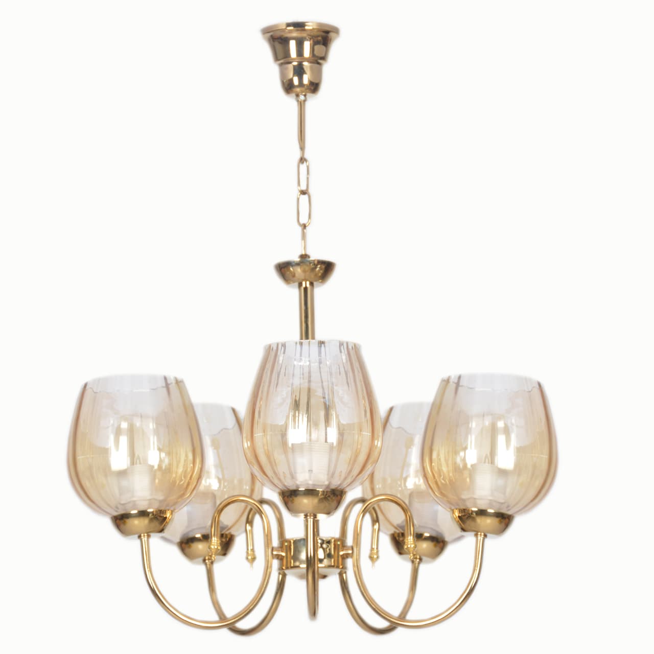 لوستر 5 شعله چشمه نور کد A817/5G طلایی