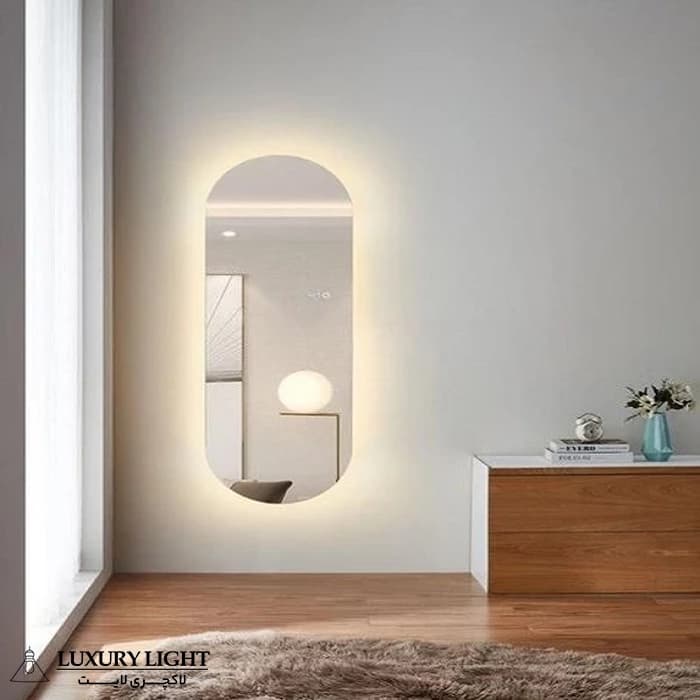 آینه مدل قدی هلالی بک لایت LX07