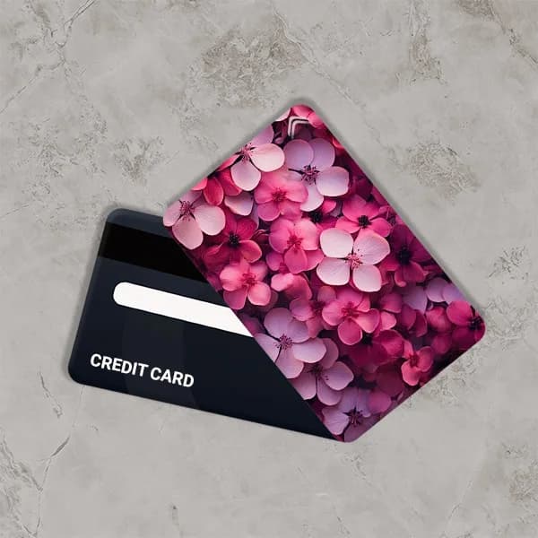 استیکر کارت بانکی مدل گلدار دخترانه کد CAB657-K