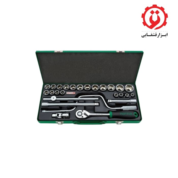 جعبه بکس 26 پارچه 6 پر درایو 1/2 تاپ تول GCAD2607