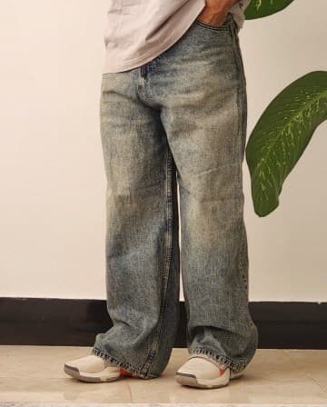 شلوار فول بگ جین کد 1974