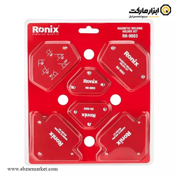 ست گونیا مگنت جوشکاری رونیکس 6 عددی مدل RH-9083