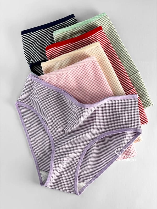 شورت اسلیپ فاق بلند حوله ای کبریتی زنانه کد 22327