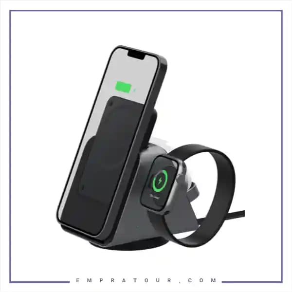 شارژر وایرلس و پاور بانک 5000 سه کاره لولو Levelo TERRA Wireless Charging with Portable Power Bank