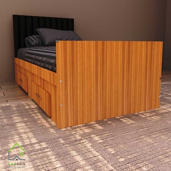 تختخواب چوبی یک نفره مدل آرزو