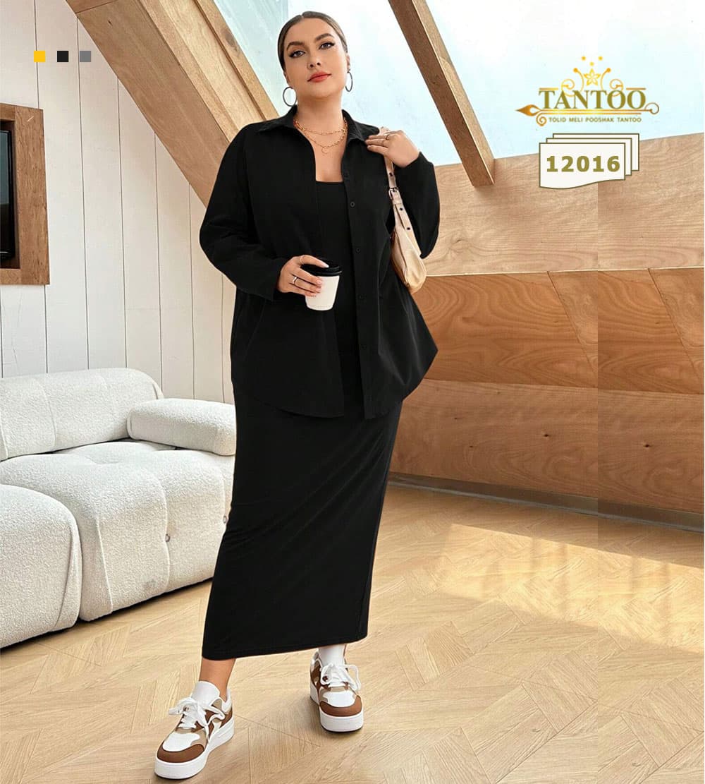 ست مجلسی زنانه (سارافن و شومیز) سایز بزرگ کد١٢٠١۶