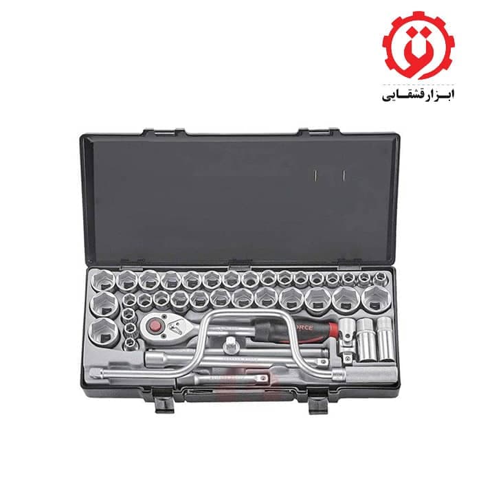 جعبه بكس 1/2درايو 41 پارچه اينچ و ميليمتر 12 پر فورس مدل 4412