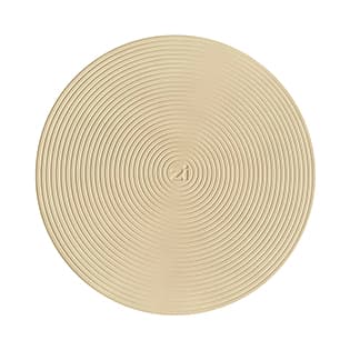 زیر بشقابی گرد سیلیکونی کرم روندو