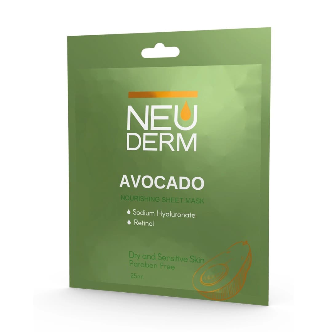 ماسک ورقه ای صورت حاوی عصاره آووکادو نئودرم