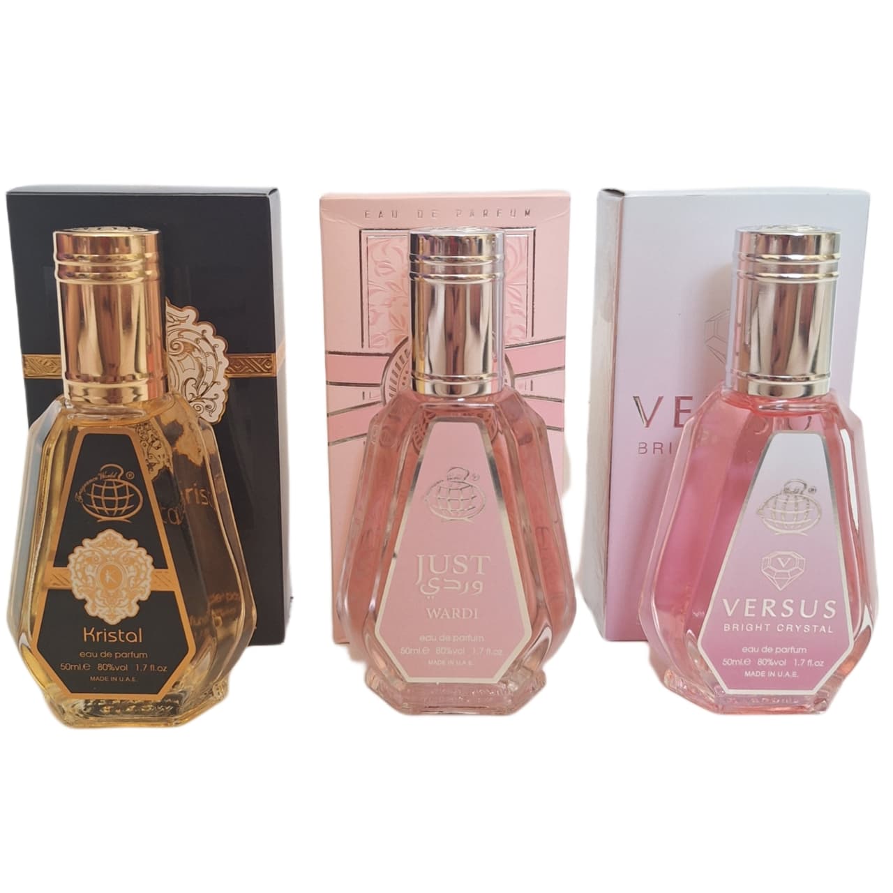 پک تابستانی اقتصادی سه عددی عطر های زنانه فرگرانس ورد مدل یارا صورتی, تیزیانا ترنزی کیرکه, ورساچ صورتی حجم 50 میل