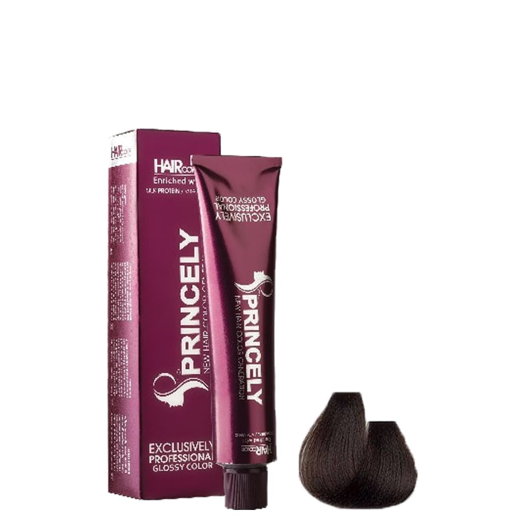 رنگ مو پرنسلی شماره 4.3 قهوه ای طلایی متوسط حجم 120 میلی لیتر